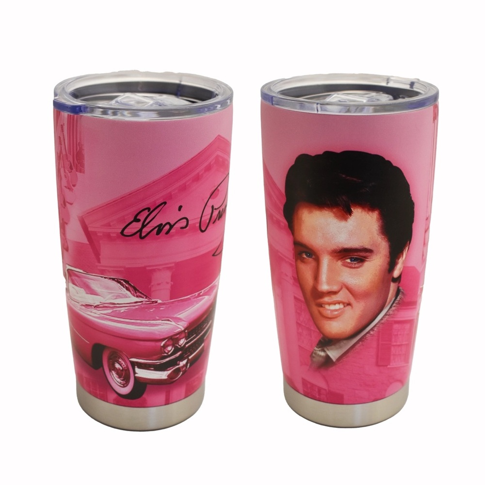 Elvis Presley Stainless Steel Tumbler pink Cadillac